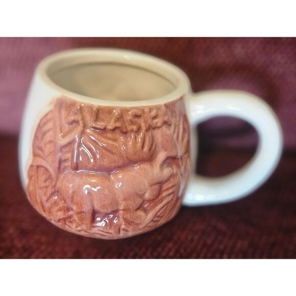 Vintage Ceramic Alaska Novelty Souvenir Funny Coffee Mug, Two Turds Full - Picture 3 of 9